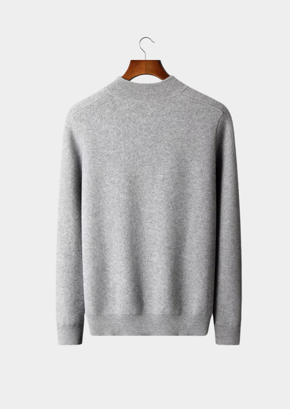Cashmere Half-Zip Sweater light gray image 2 #color_light-gray