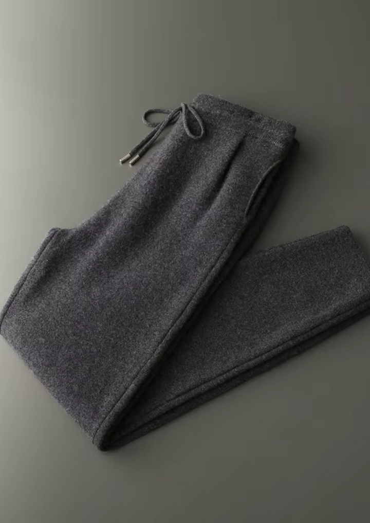 Cashmere Pleated Trousers dark gray image 1 #color_dark-gray