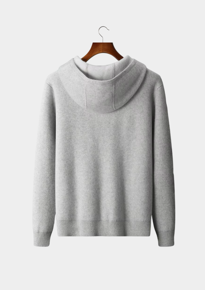 Cashmere Two Tone Zip Hoodie light gray image 2 #color_light-gray