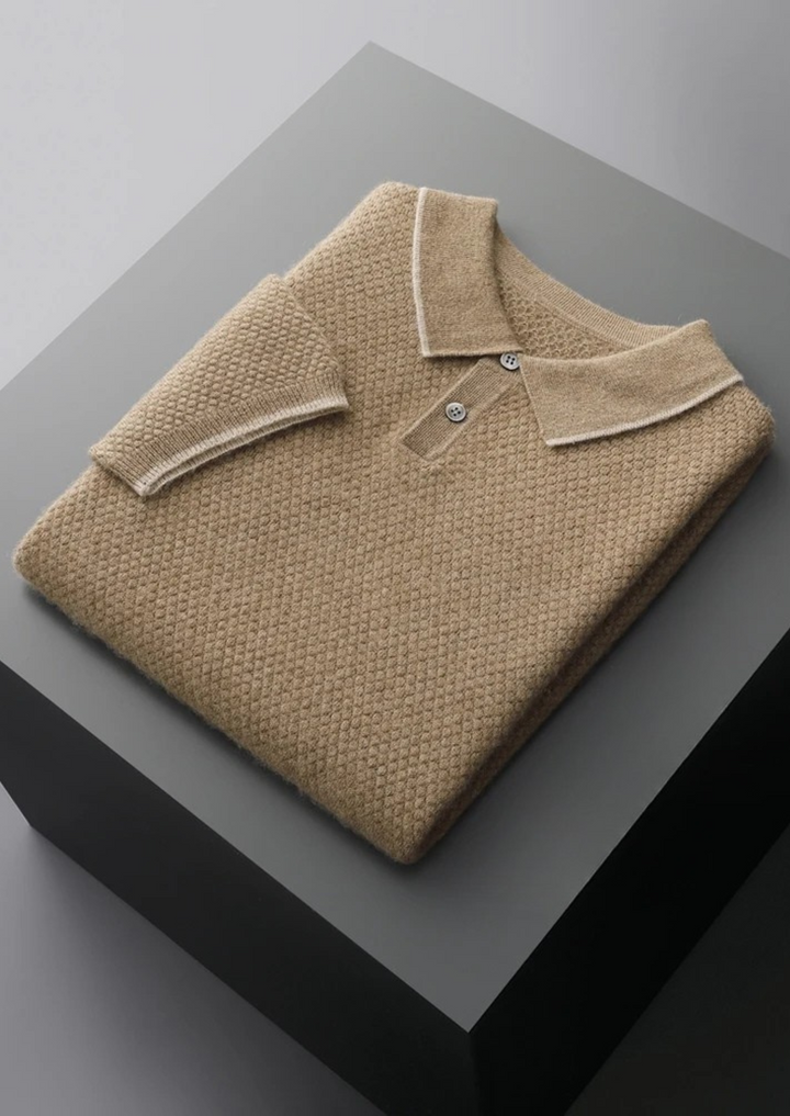 The Cashmere Two-Tone Polo beige image 5 #color_beige