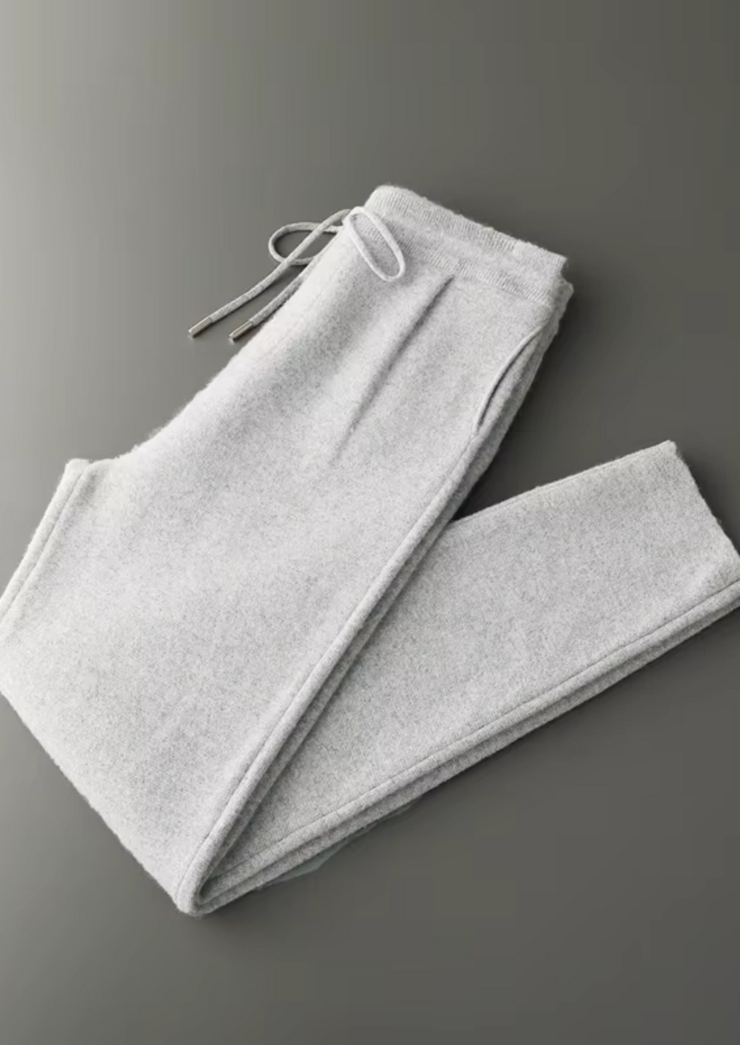Cashmere Pleated Trousers light gray image 3 #color_light-gray