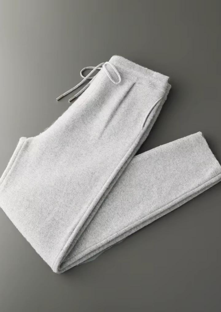 Cashmere Pleated Trousers light gray image 3 #color_light-gray