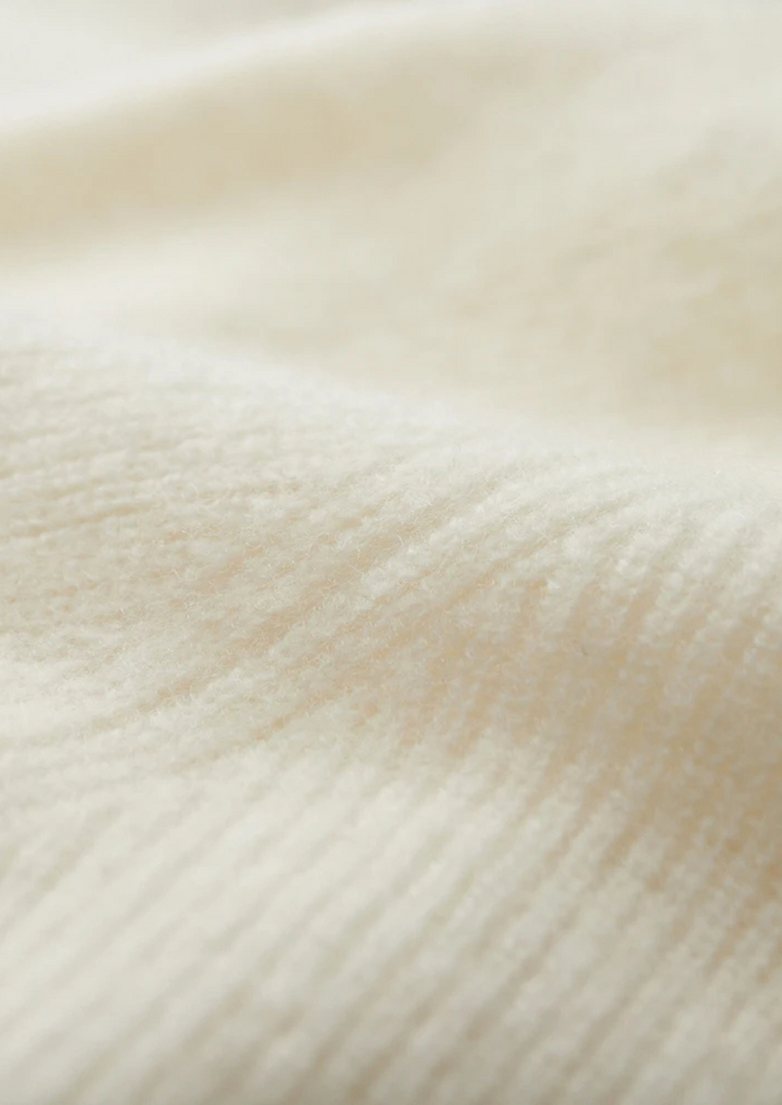 Cashmere Ribbed Half-Zip Sweater ivory image 8 #color_ivory
