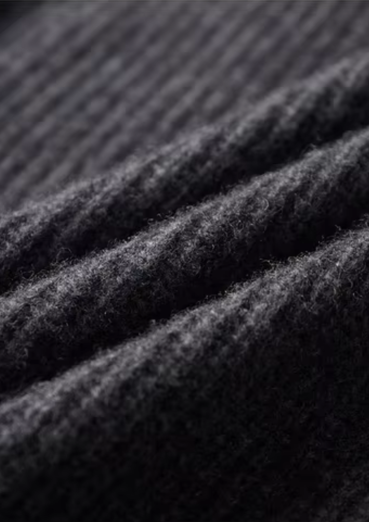 Pure Merino Funnel Neck Dual Zip Cardigan dark gray image 5 #color_dark-gray