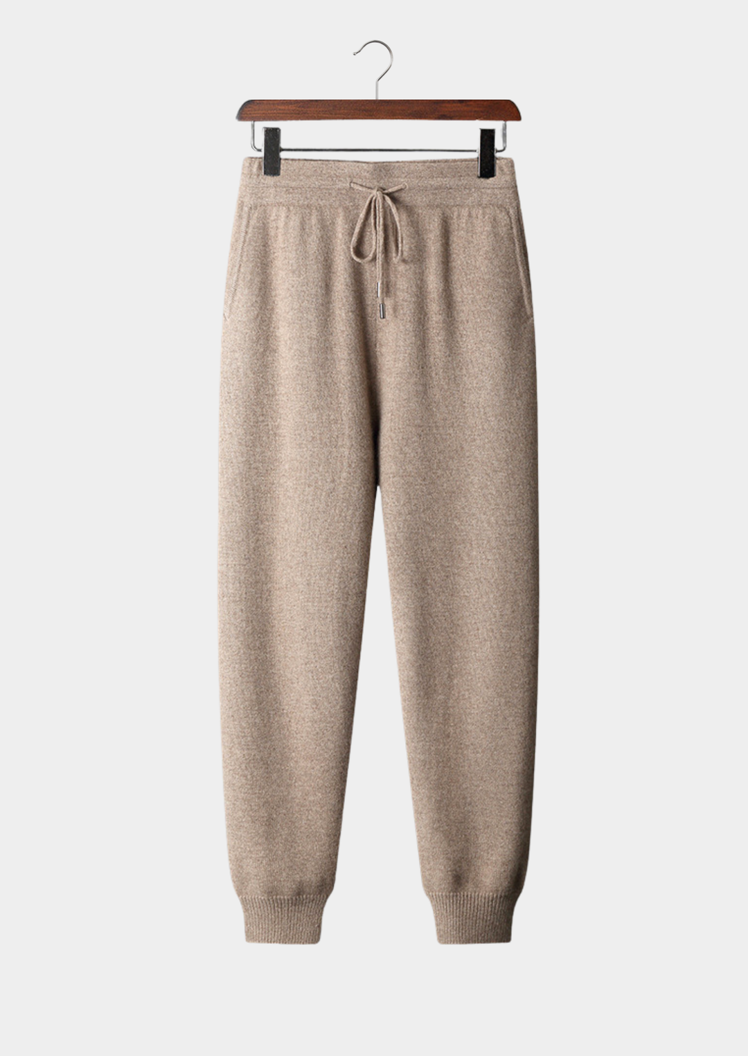Beige Cashmere Joggers beige image 1 #color_beige