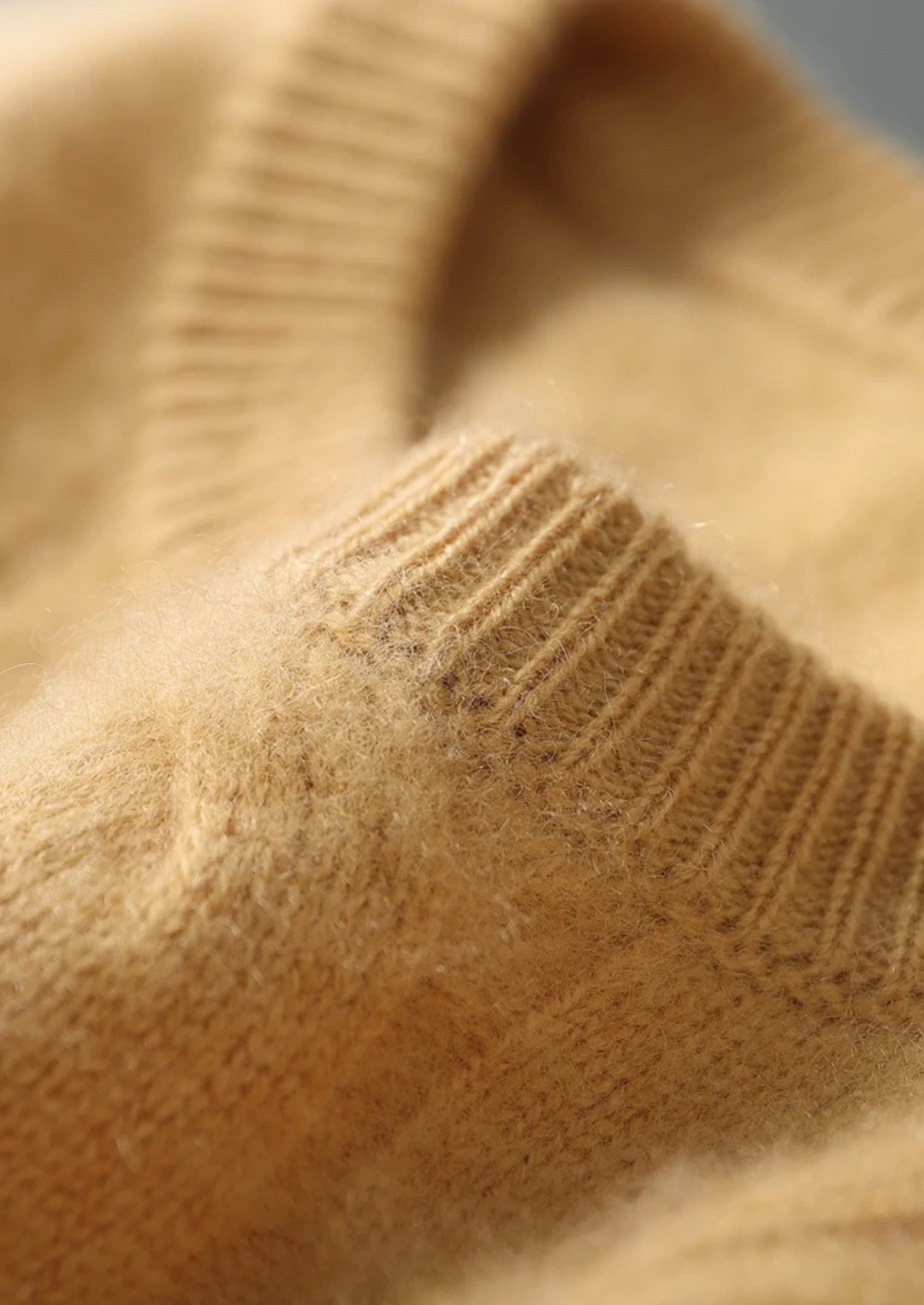 Cashmere Cable Crewneck honey mustard image 6 #color_honey-mustard