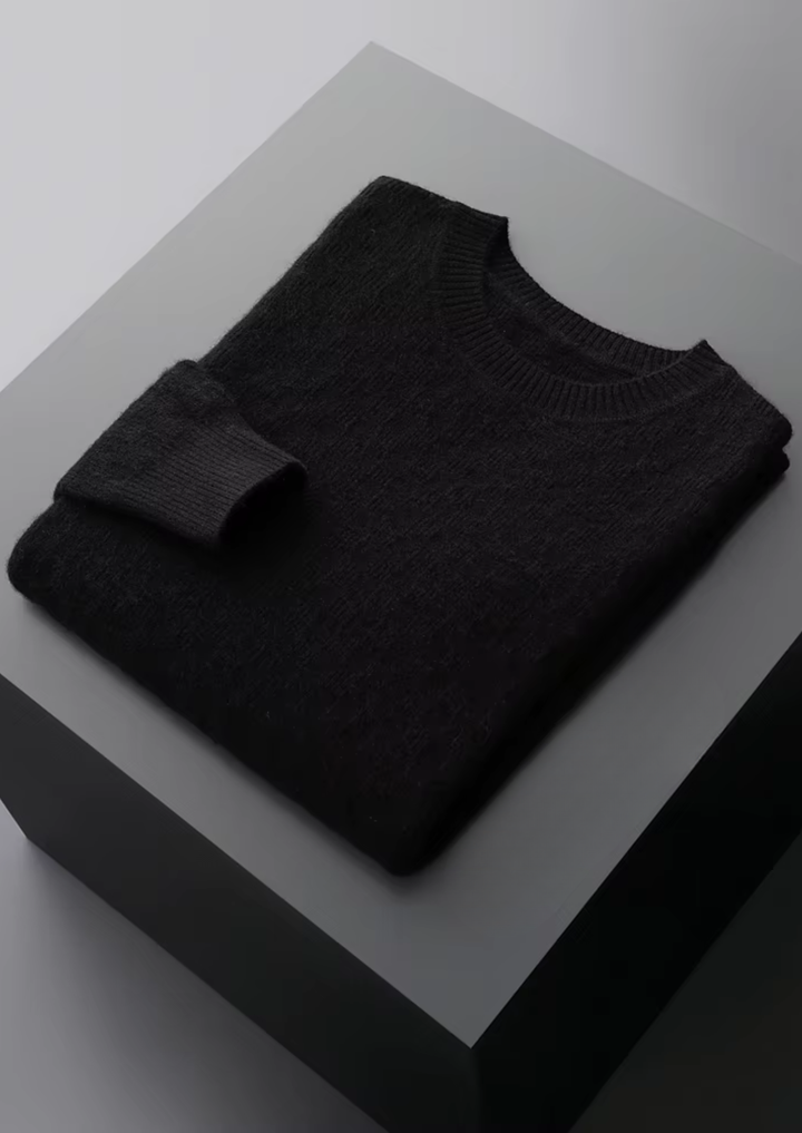 Pure Merino Textured Crewneck black image 1 #color_black
