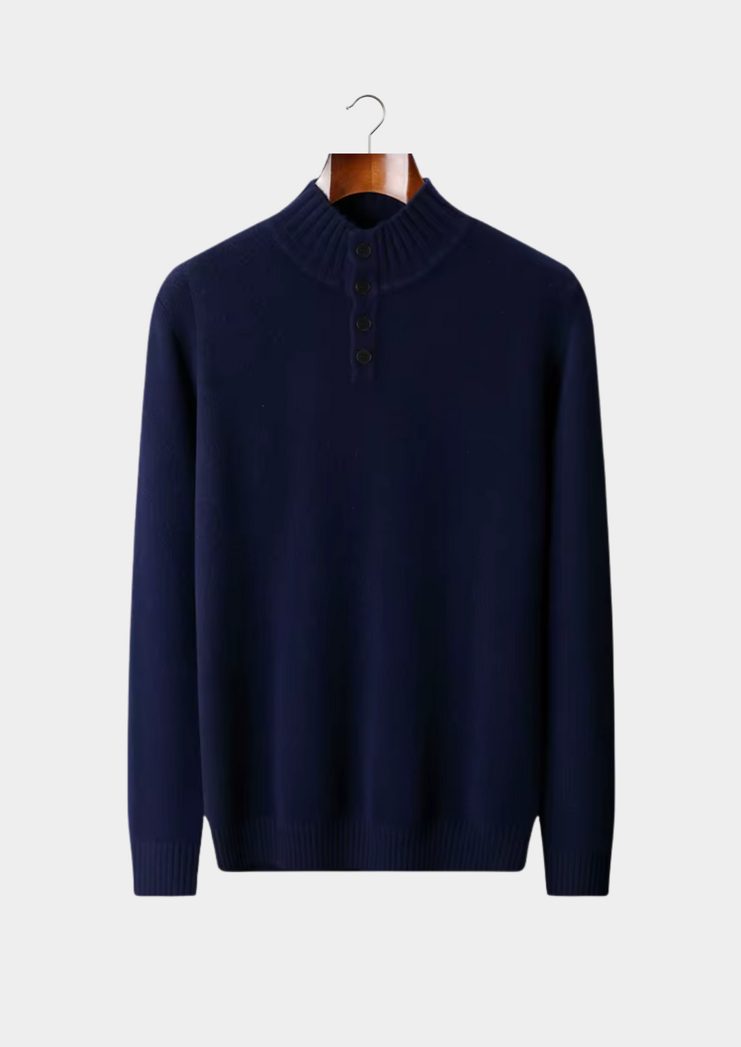 Pure Merino Button Sweater navy blue image 1 #color_navy-blue
