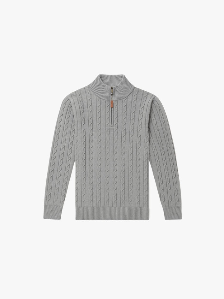 Old Money Premium Cotton Cable Knit Sweater