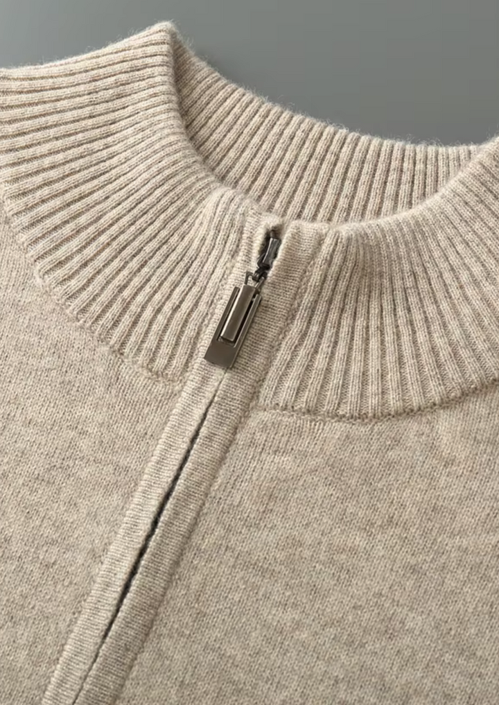 Pure Merino Classic Half-Zip sand image 4 #color_sand