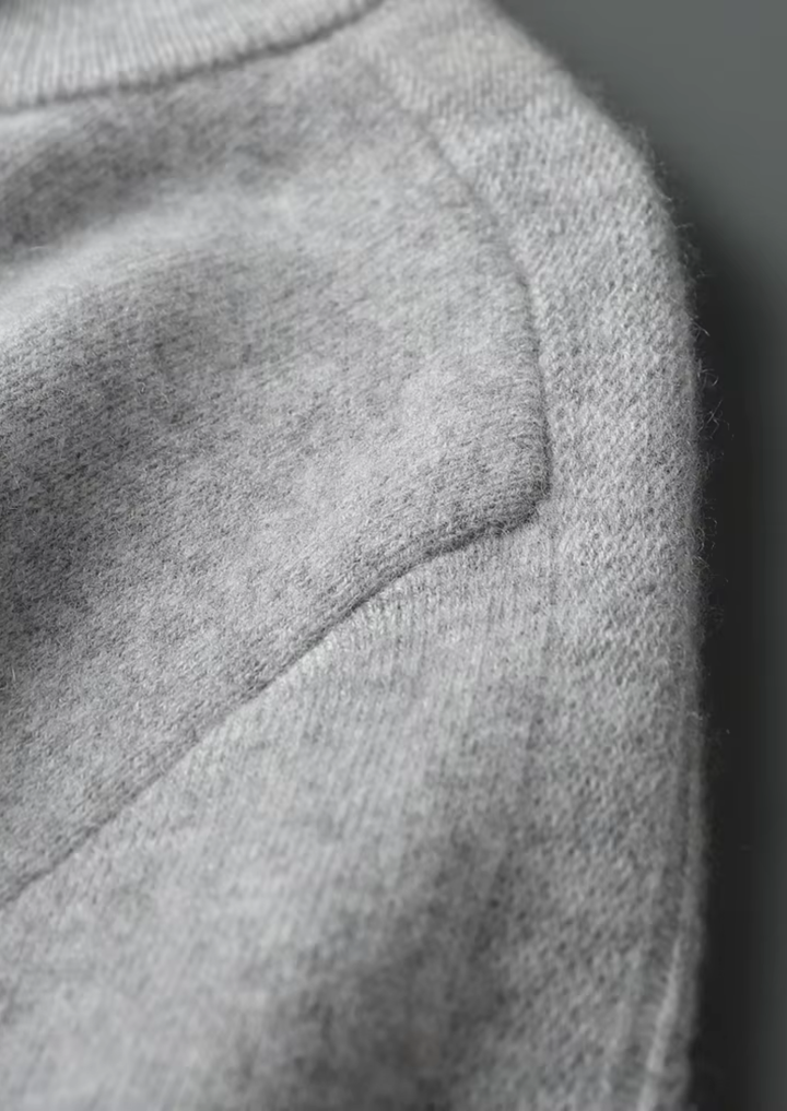 Cashmere Half-Zip Sweater light gray image 5 #color_light-gray