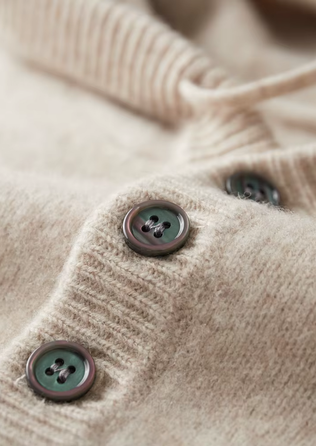 Pure Merino Button Hoodie sand image 10 #color_sand