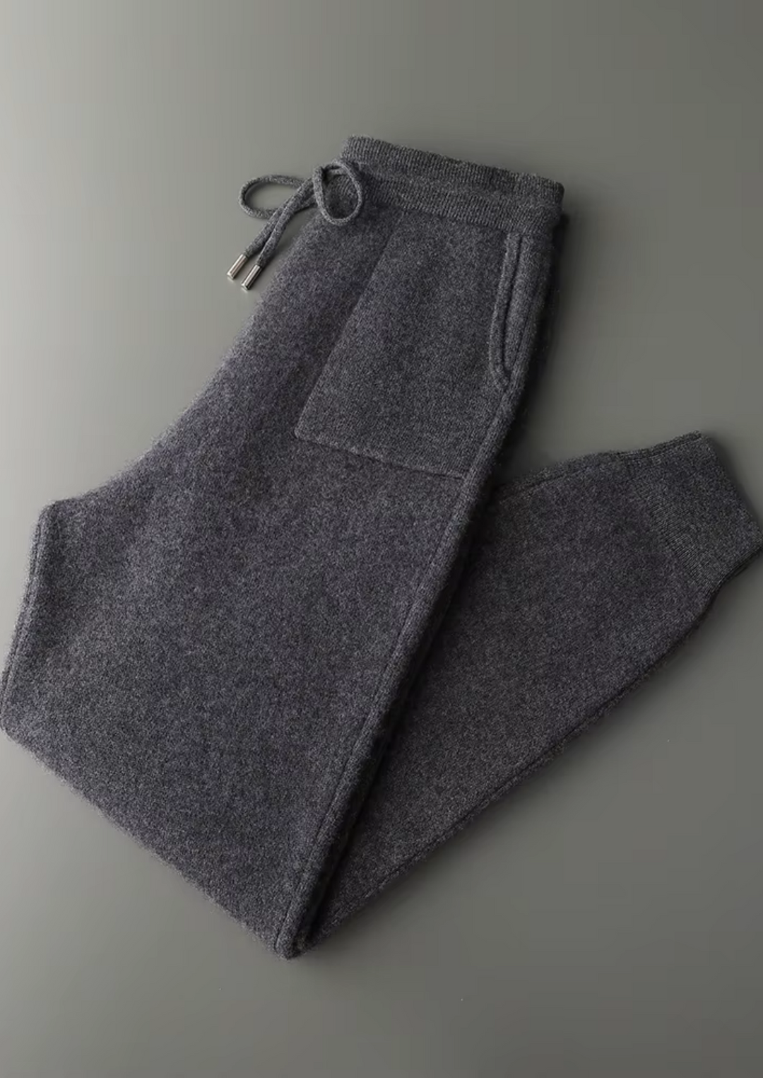 Light Gray Cashmere Joggers dark gray image 1 #color_dark-gray