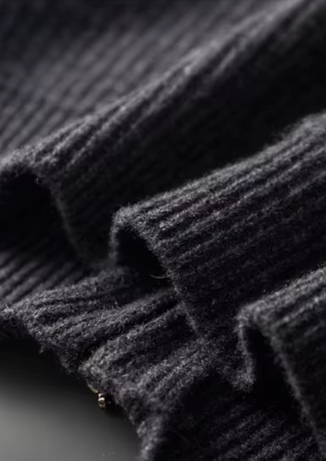 Pure Merino Funnel Neck Dual Zip Cardigan dark gray image 4 #color_dark-gray