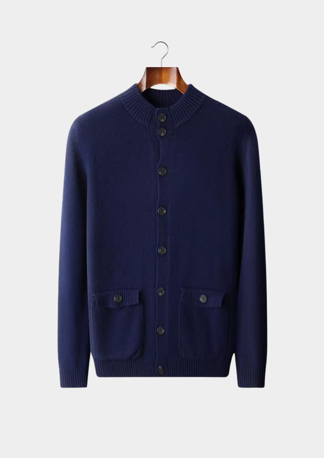 Pure Merino Button Cardigan navy blue image 1 #color_navy-blue