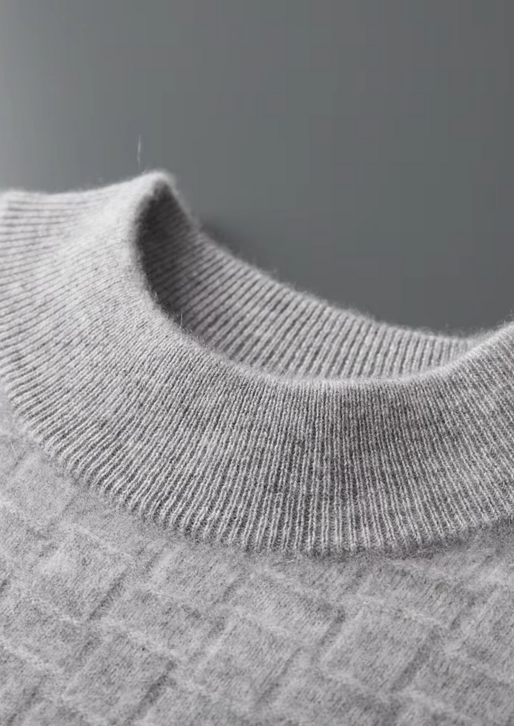 Pure Merino Textured Mockneck light gray image 7 #color_light-gray