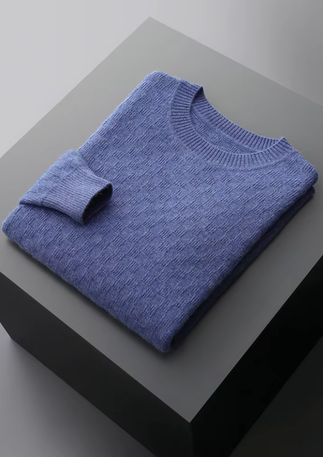 Pure Merino Textured Crewneck light blue image 1 #color_light-blue