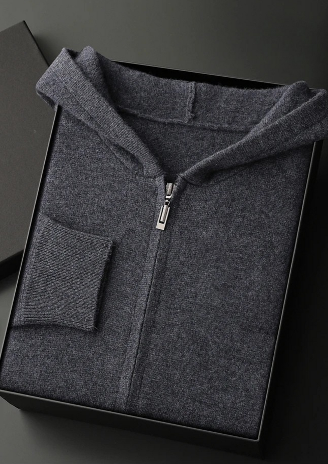 Cashmere Zip Hoodie dark gray image 3 #color_dark-gray