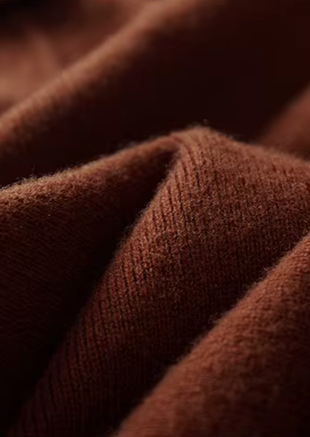 Pure Merino Ribbed Buttonless Polo dark caramel image 4 #color_dark-caramel