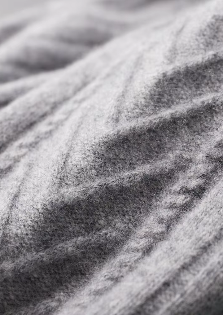 Pure Merino Patterned Zip Cardigan light gray image 5 #color_light-gray