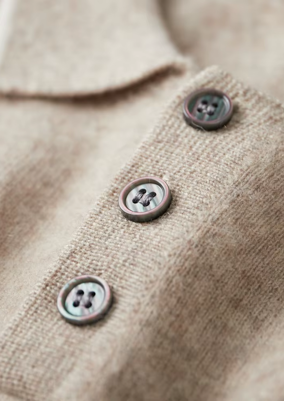 Cashmere Two-Tone Button Polo sand image 5 #color_sand