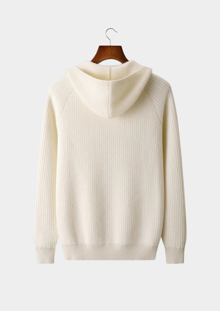 Pure Merino Ribbed Zip Hoodie sand image 9 #color_sand