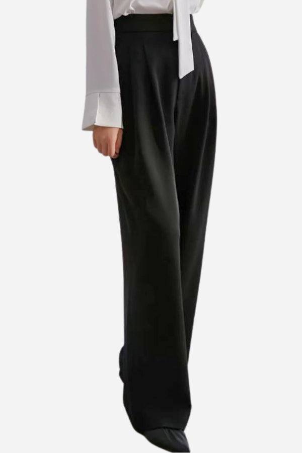 Casual Loose Wide-Leg High-Waisted Straight Pants black image 1 