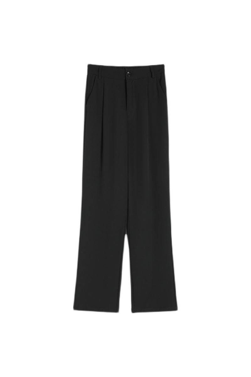 Casual Loose Wide-Leg High-Waisted Straight Pants black image 4 