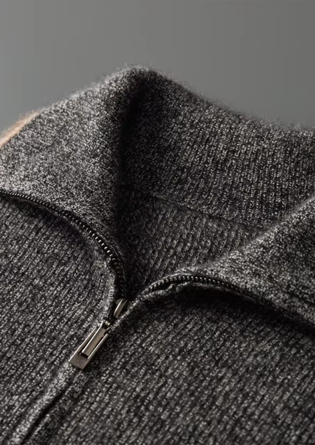 The Pure Cashmere Striped Zip Cardigan