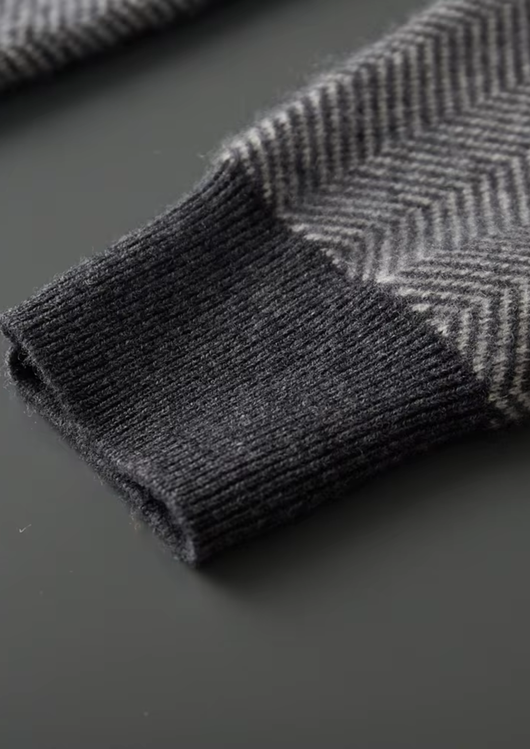 Pure Extra-Fine Merino Wool Herringbone Set gray image 6 #color_gray