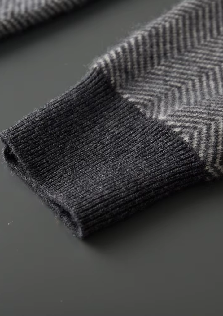 Pure Extra-Fine Merino Wool Herringbone Set gray image 6 #color_gray