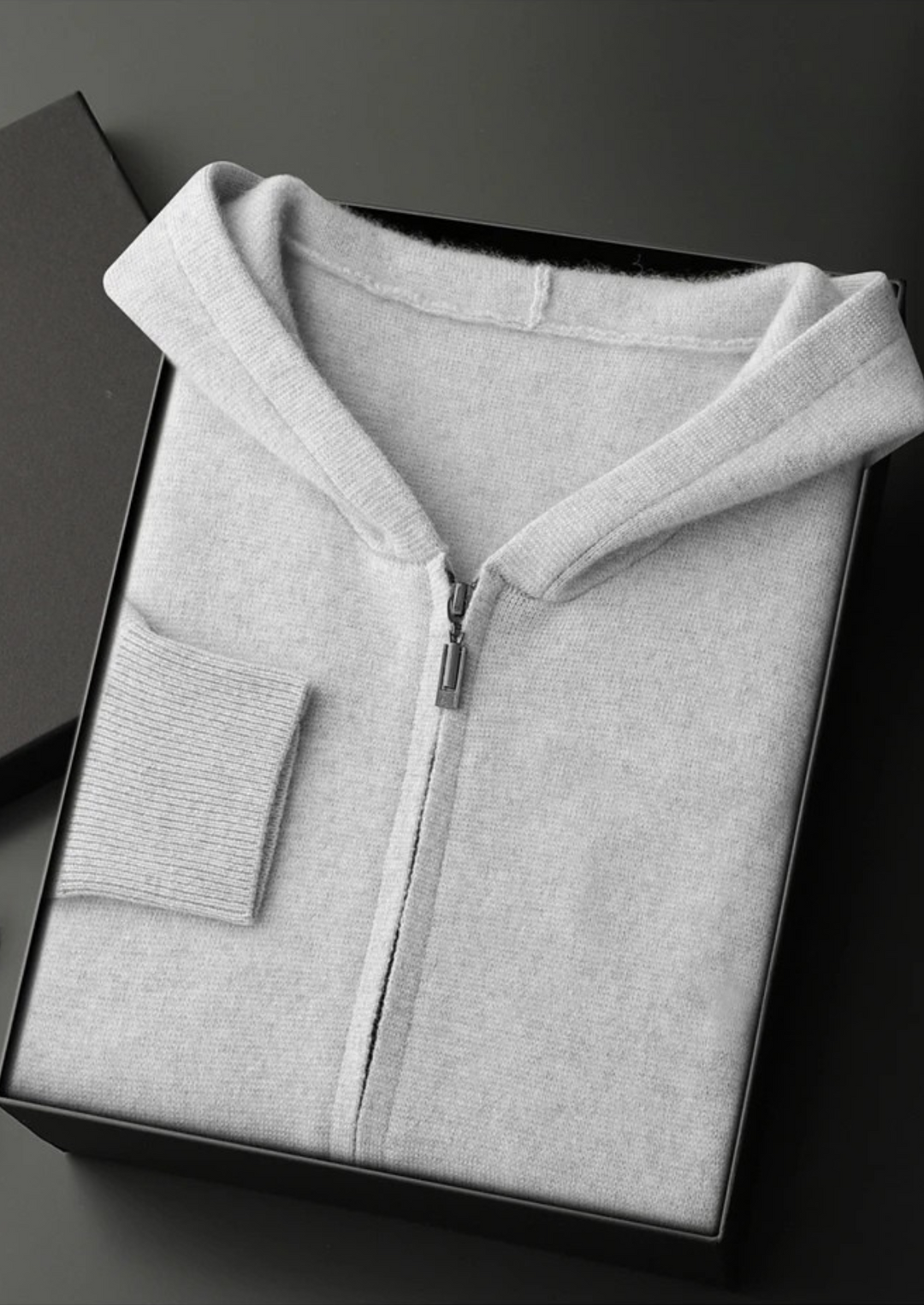 Cashmere Zip Hoodie light gray image 1 #color_light-gray