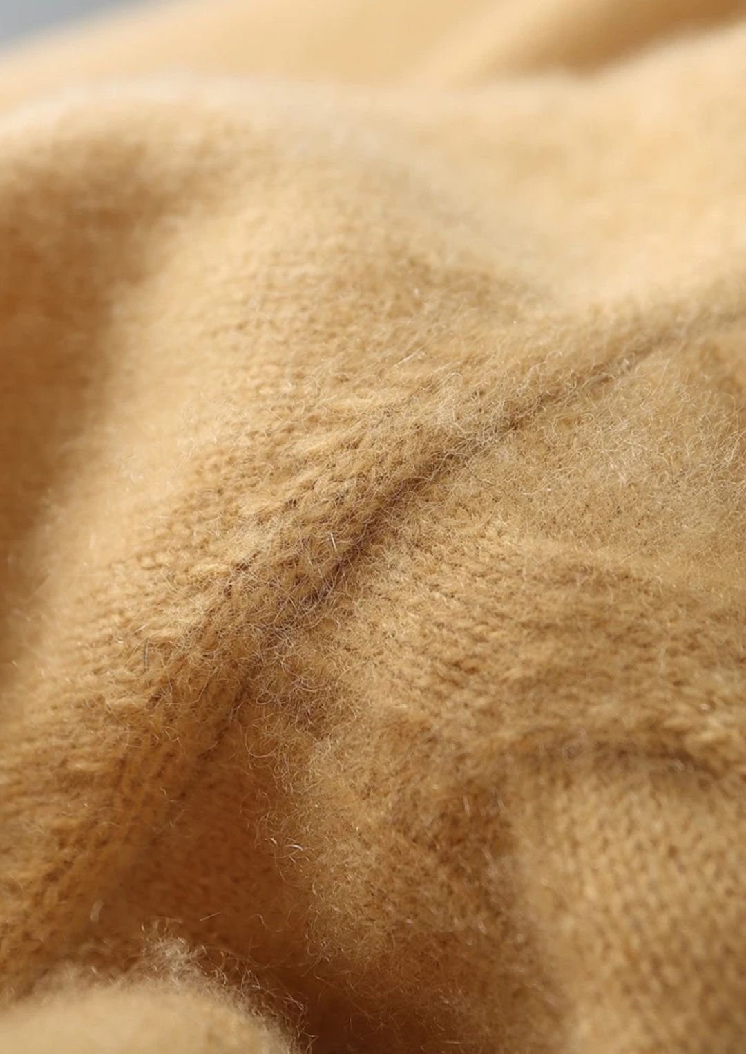 Cashmere Cable Crewneck honey mustard image 2 #color_honey-mustard