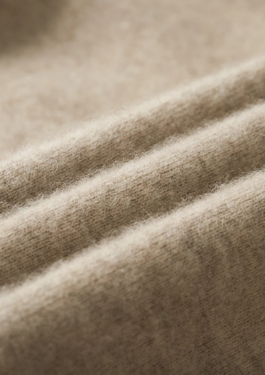 Cashmere Zip Polo Cardigan sand image 4 #color_sand