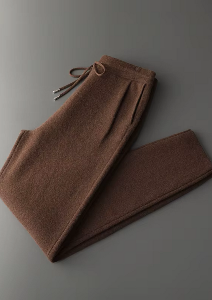 Cashmere Pleated Trousers coffee image 1 #color_coffee