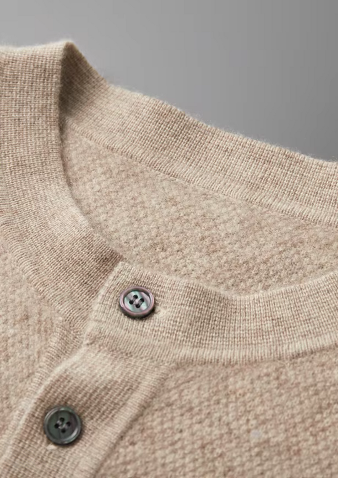 Cashmere Henley Sweater sand image 4 #color_sand
