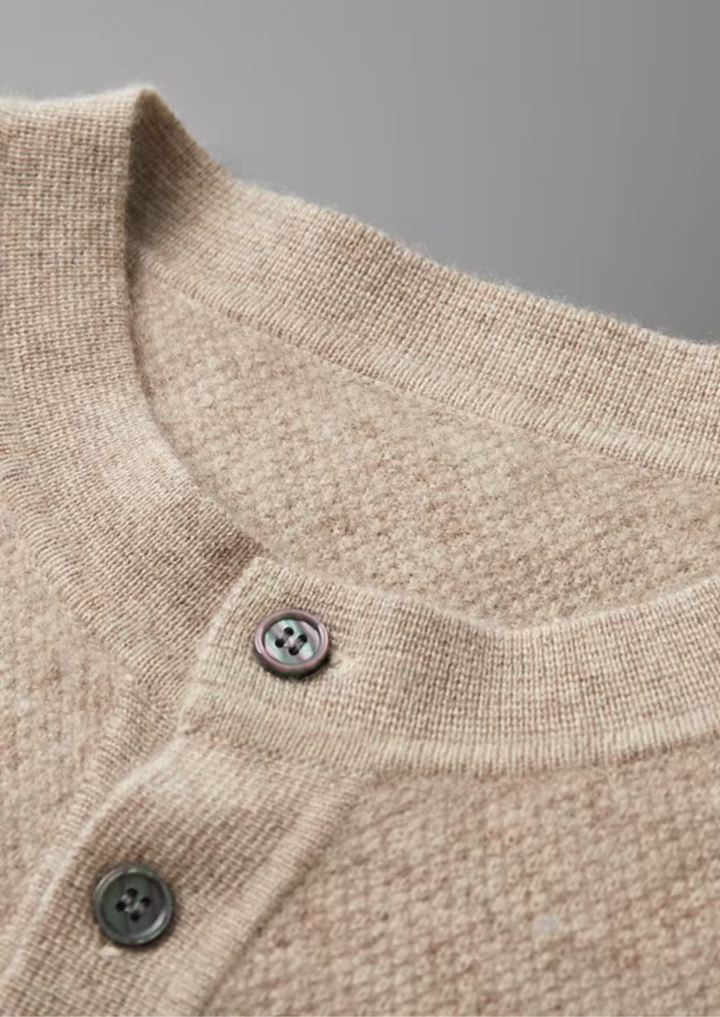 Cashmere Henley Sweater sand image 4 #color_sand