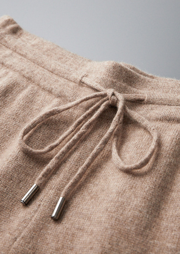 Beige Cashmere Joggers beige image 3 #color_beige