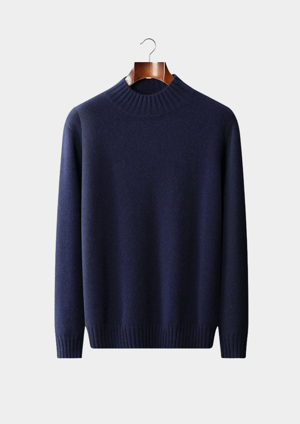 Pure Cashmere Mockneck Sweater navy blue image 1 #color_navy-blue