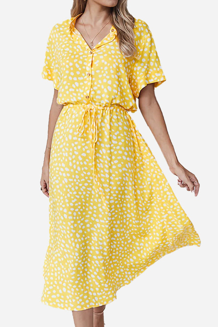 Casual Flowy Bohemian Dress Skirt yellow image 1 