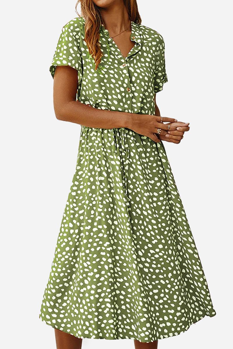 Casual Flowy Bohemian Dress Skirt green image 1 