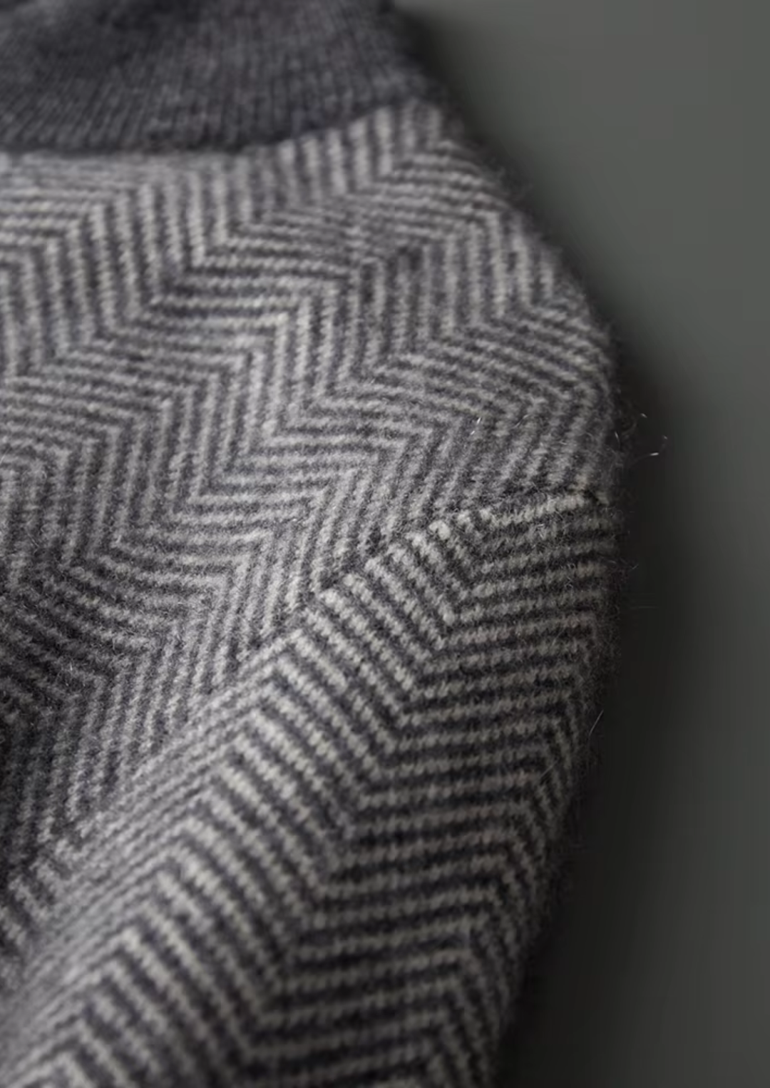Pure Extra-Fine Merino Wool Herringbone Set gray image 5 #color_gray