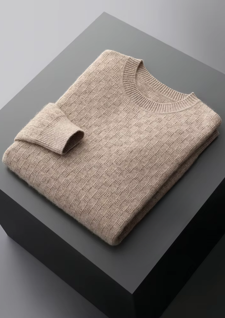 Pure Merino Textured Crewneck beige image 1 #color_beige