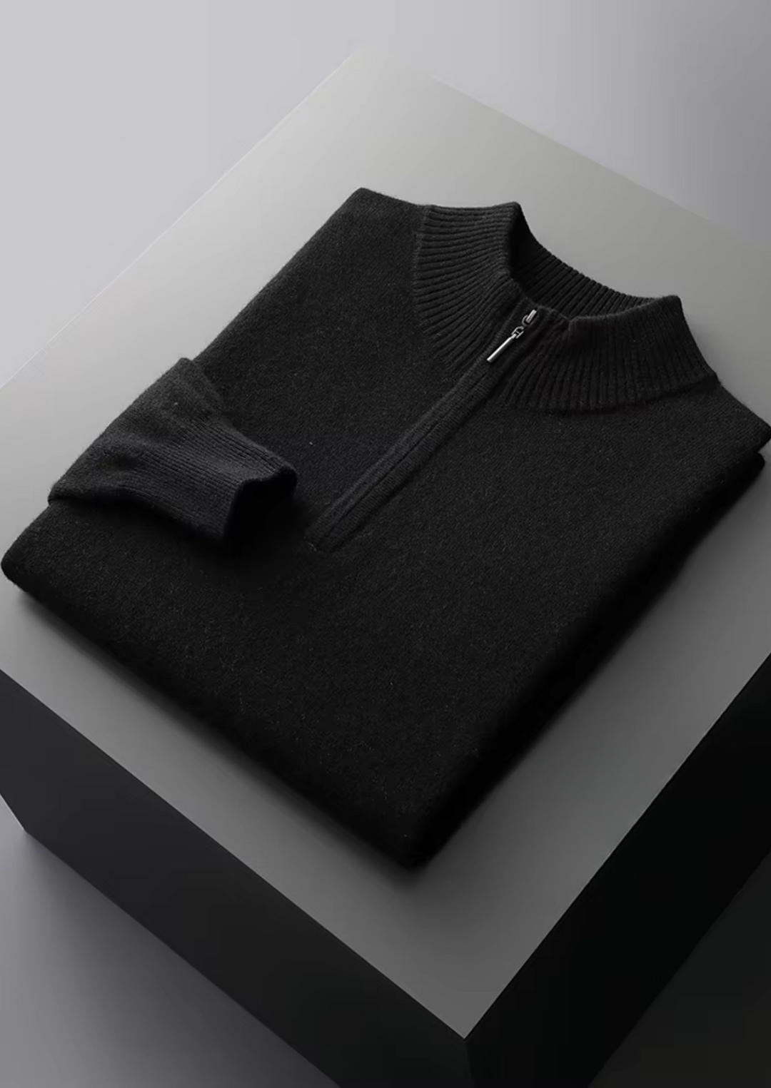 Pure Merino Classic Half-Zip black image 1 #color_black