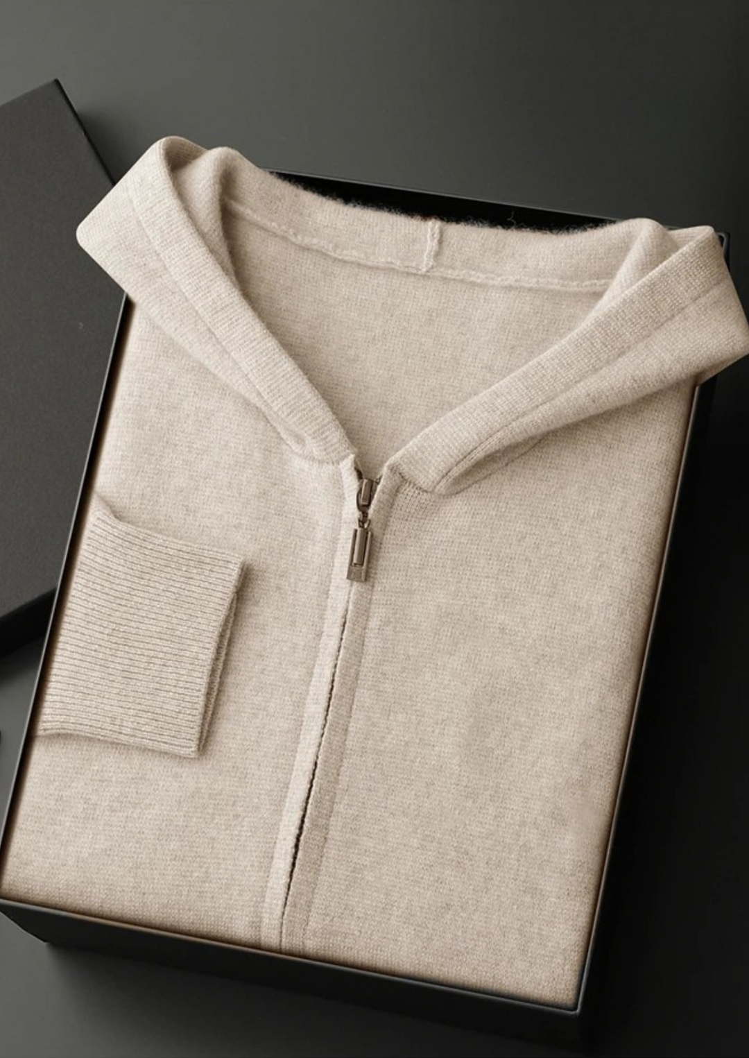 Cashmere Zip Hoodie sand image 1 #color_sand