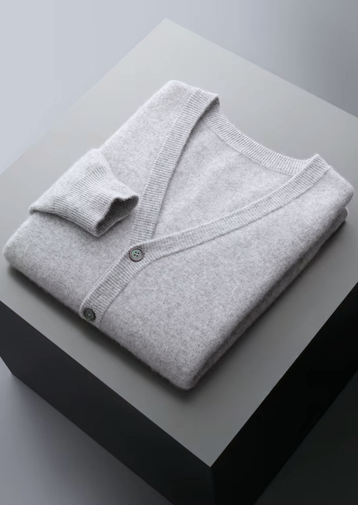 Pure Merino Cardigan gray image 1 #color_gray