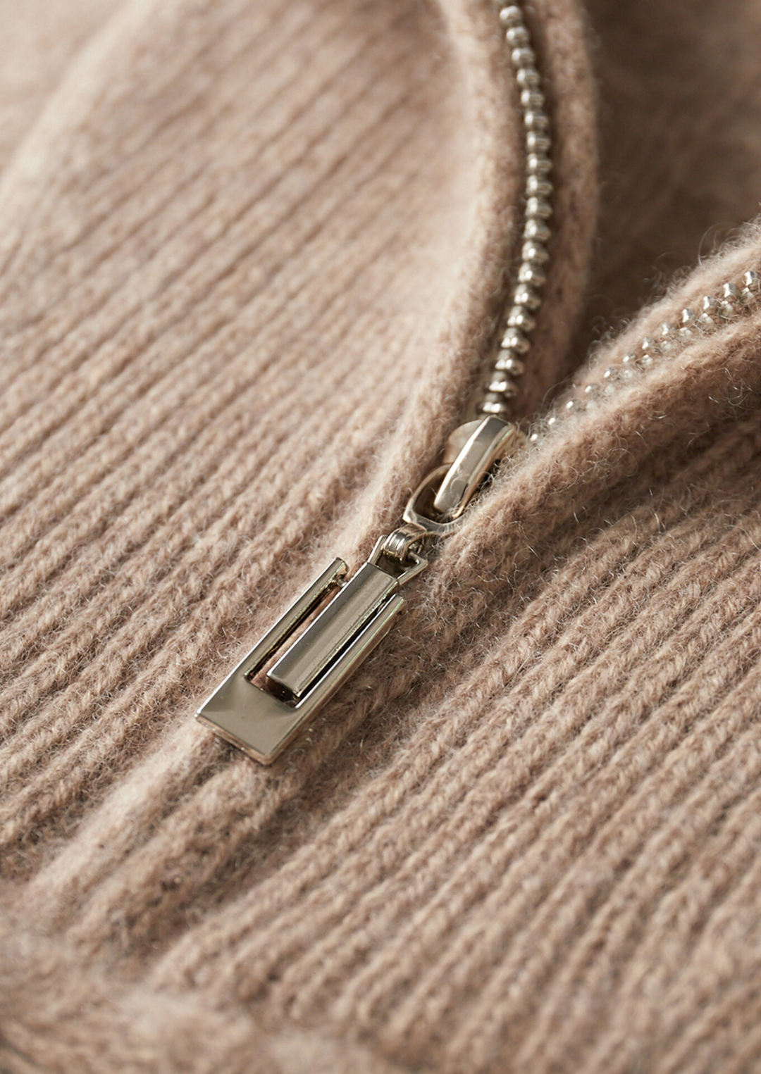 Pure Cashmere Cable Half Zip Sweater beige image 3 #color_beige