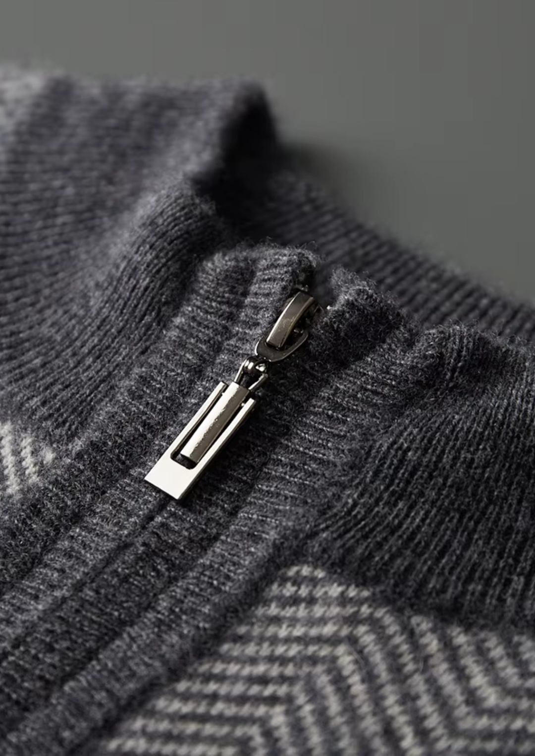 Pure Extra-Fine Merino Wool Herringbone Set gray image 3 #color_gray