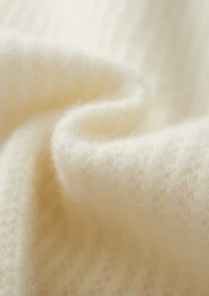 Pure Merino Ribbed Zip Hoodie cream white image 5 #color_cream-white
