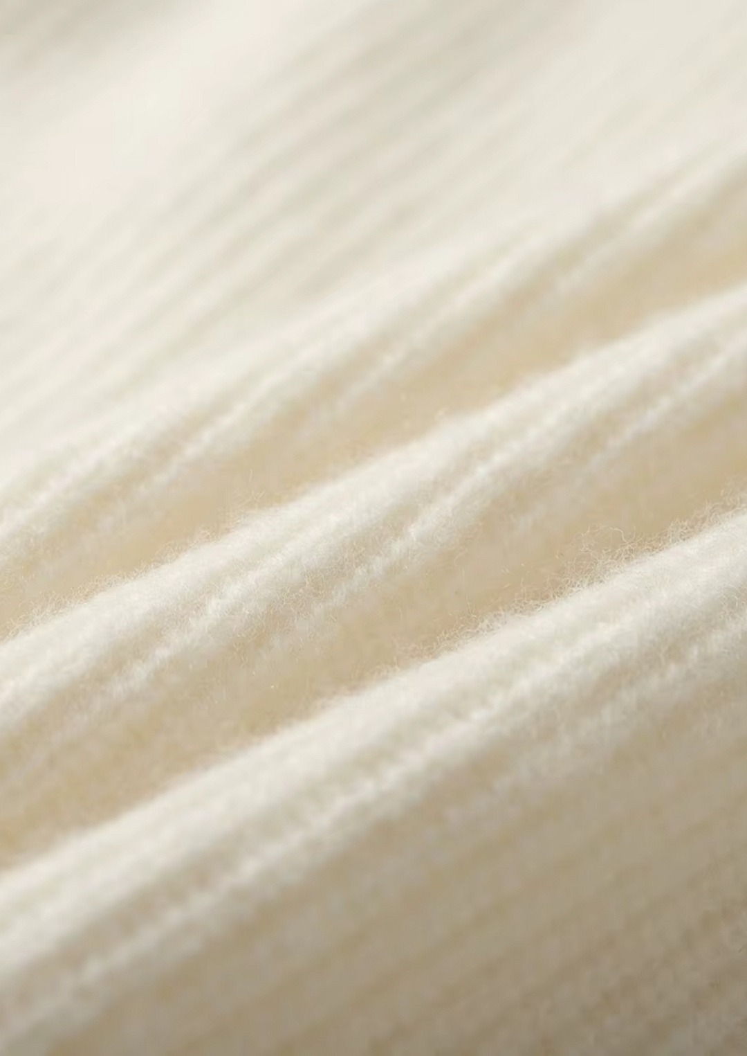Cashmere Ribbed V-Neck Sweater ivory image 8 #color_ivory